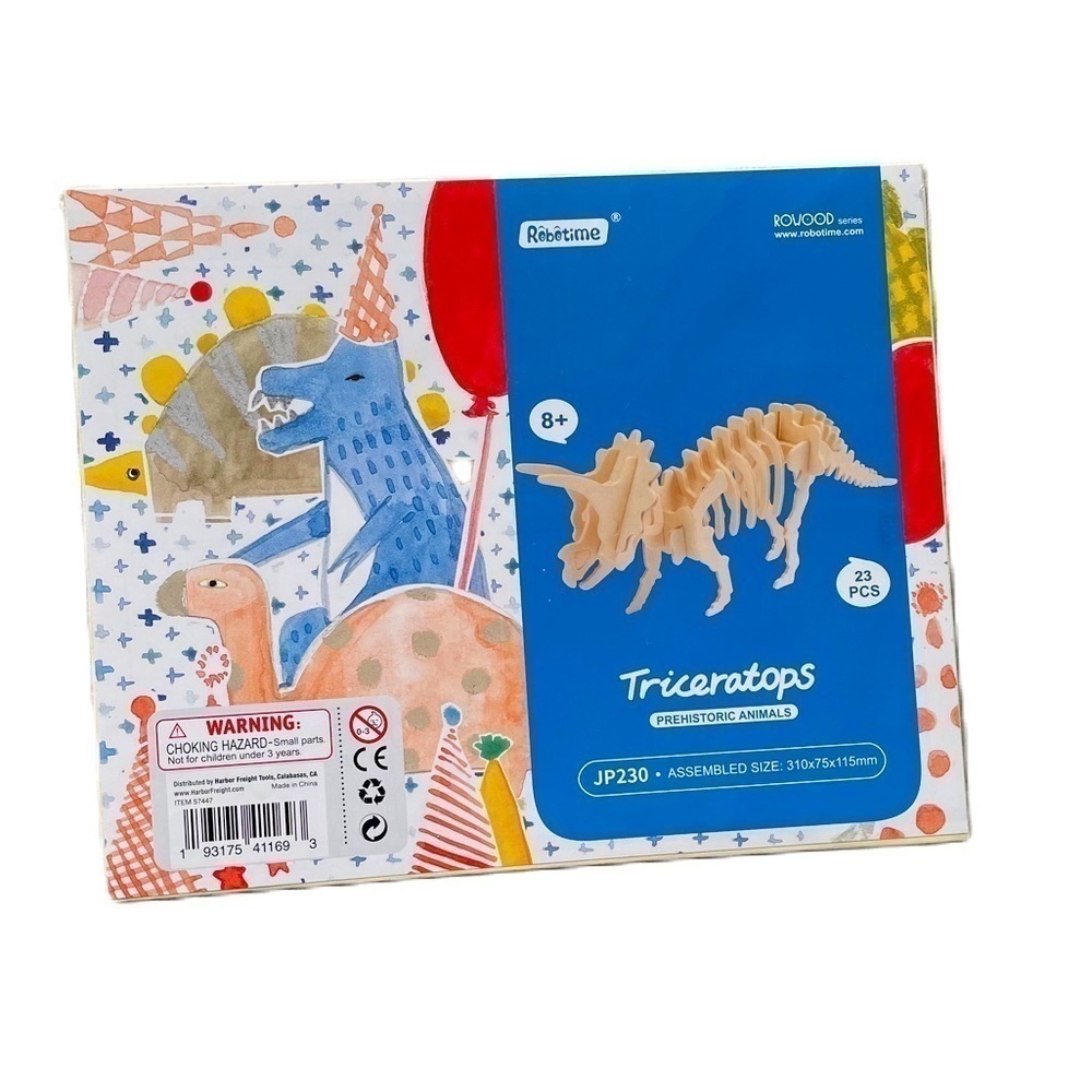 Robotime Triceratops 23 Pcs Wooden Puzzle